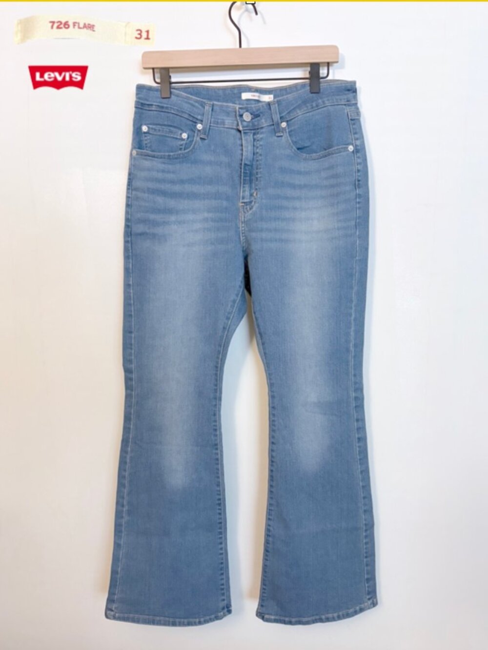 Levis Jeans Womens 31 x 30 Blue 726 Flare High Rise
